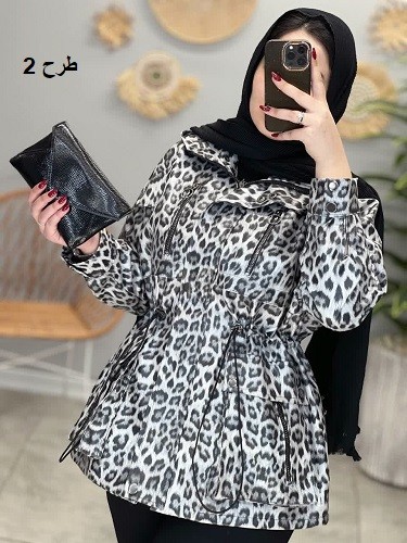 1620- کاپشن چرم پلنگی