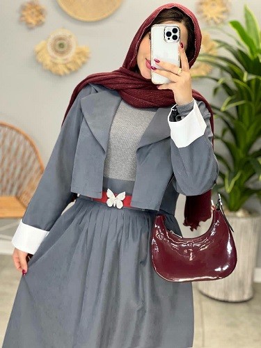 1625- کت و دامن میکرو