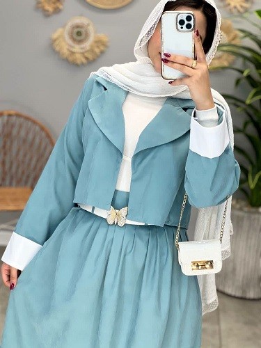 1625- کت و دامن میکرو