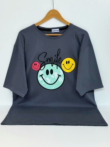 1633-تیشرت لانگ smile