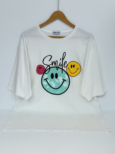 1633-تیشرت لانگ smile