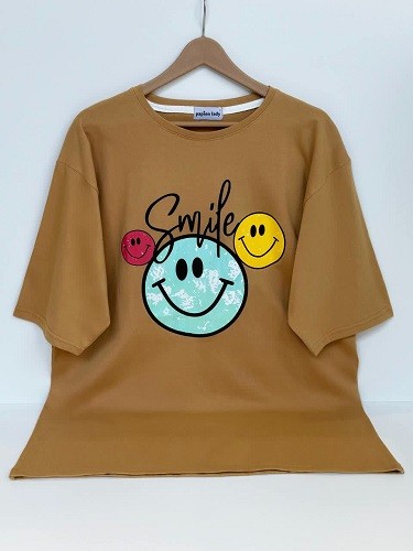 1633-تیشرت لانگ smile