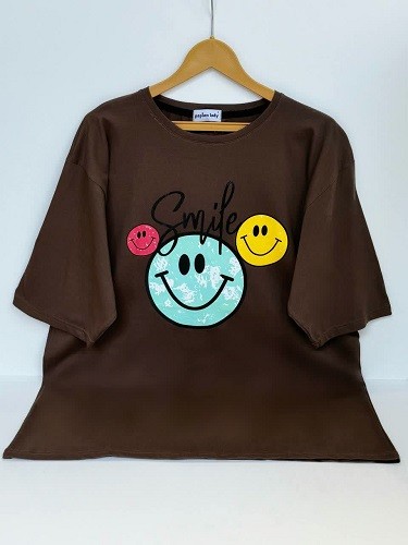 1633-تیشرت لانگ smile