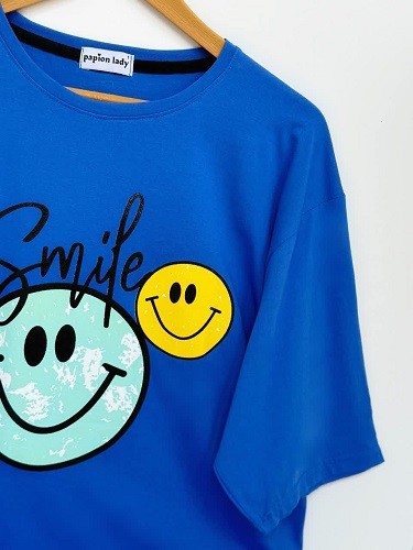 1633-تیشرت لانگ smile