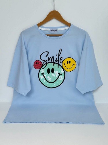1633-تیشرت لانگ smile