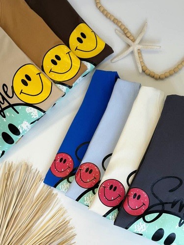 1633-تیشرت لانگ smile