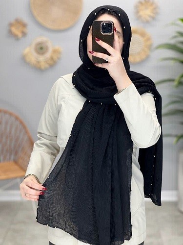 02445- شال میکس مشکی