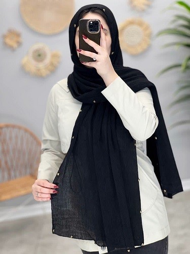 02445- شال میکس مشکی