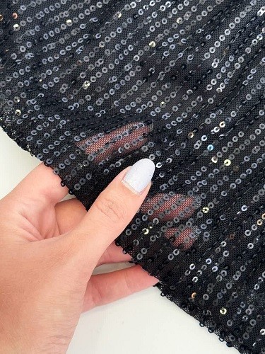 1644- تاپ پولکی مشکی