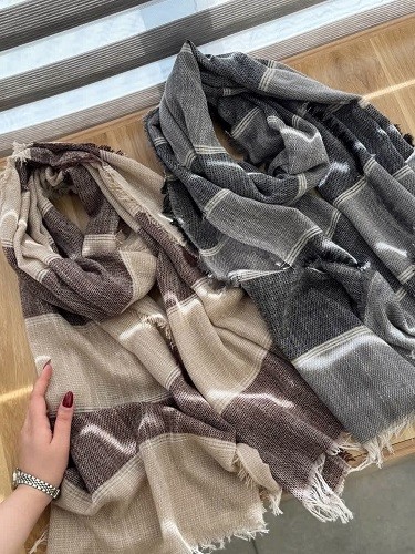 02459-شال لینن پاییزه ژابیز