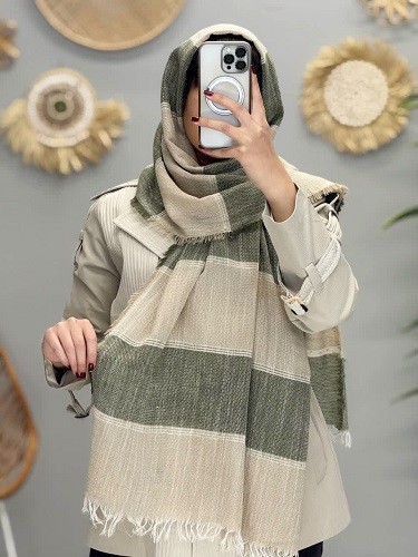 02459-شال لینن پاییزه ژابیز