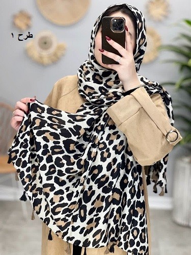 02458-شال موهر پلنگی طناز