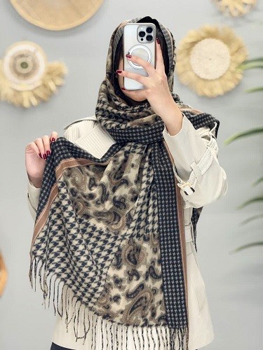 02460-شال موهر پلنگی ژابیز