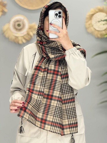 02455-شال موهر طرحدار