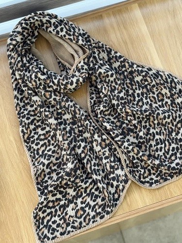 02460-شال دولایه پلنگی