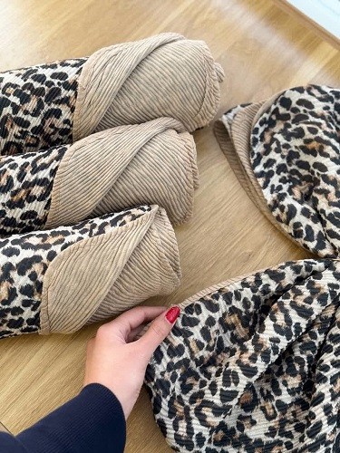 02460-شال دولایه پلنگی