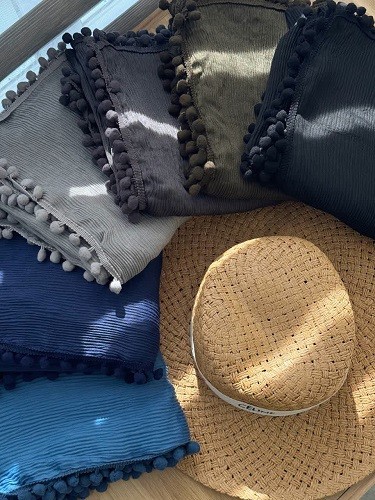 02461-شال لبه انگوری