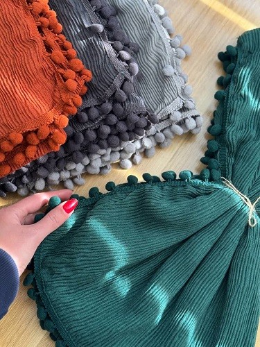 02461-شال لبه انگوری