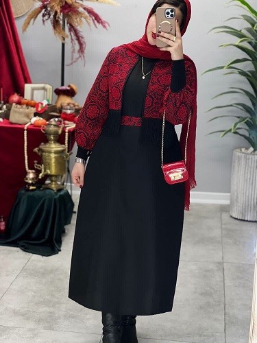 1721-کت و سارافون ترمه