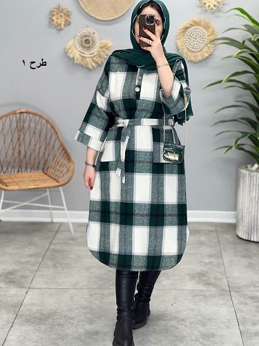 1719_کفتان پشمی نیلوفر