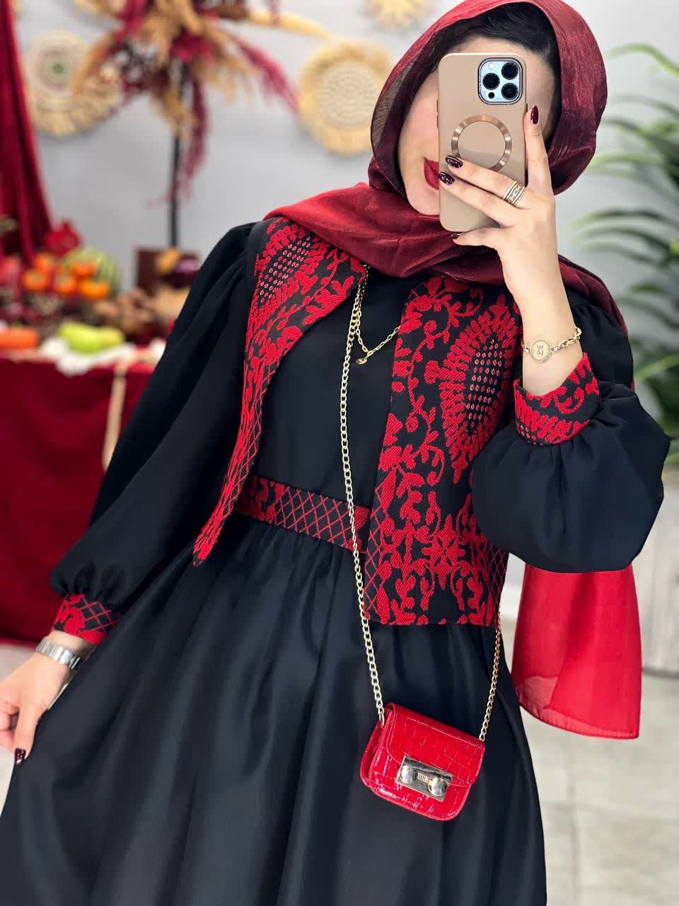 1726-ست پیراهن و جلیقه یلدا