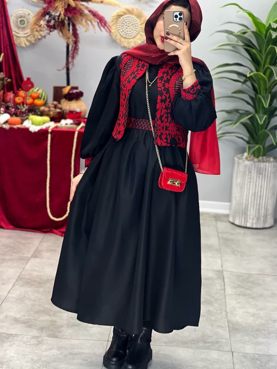 1726-ست پیراهن و جلیقه یلدا