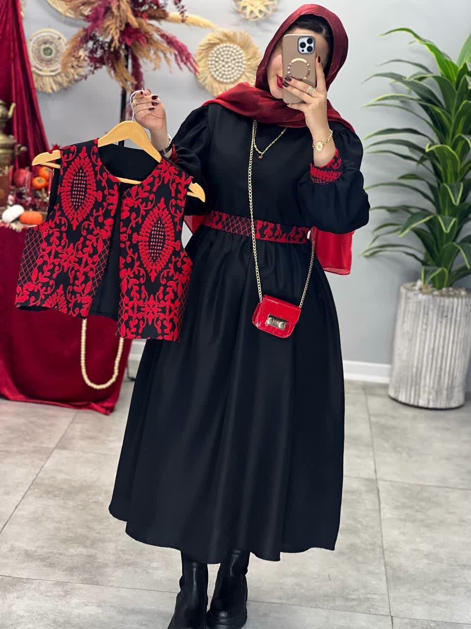 1726-ست پیراهن و جلیقه یلدا