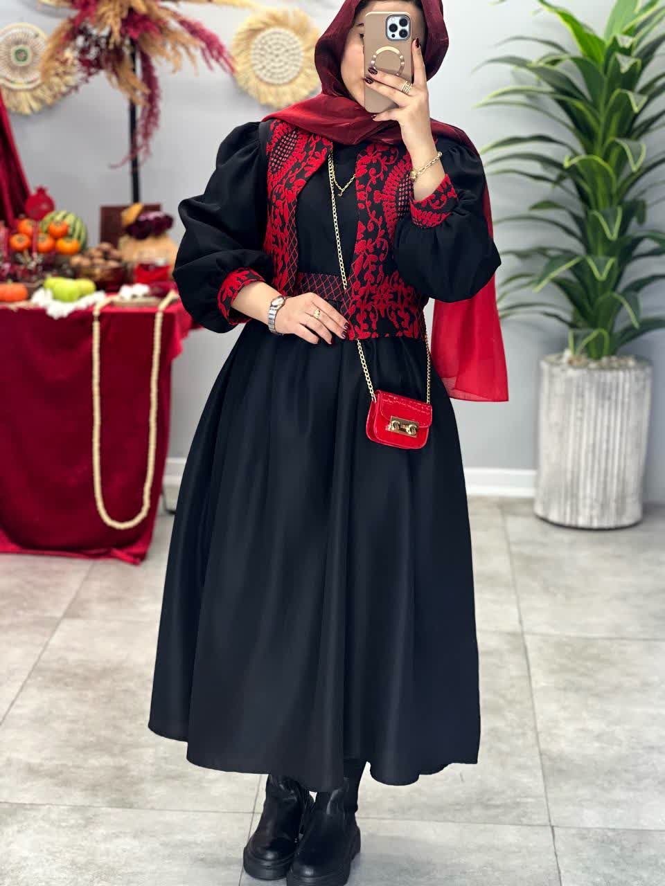 1726-ست پیراهن و جلیقه یلدا