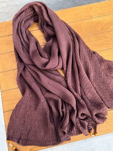 02463-شال منگوله چوبی