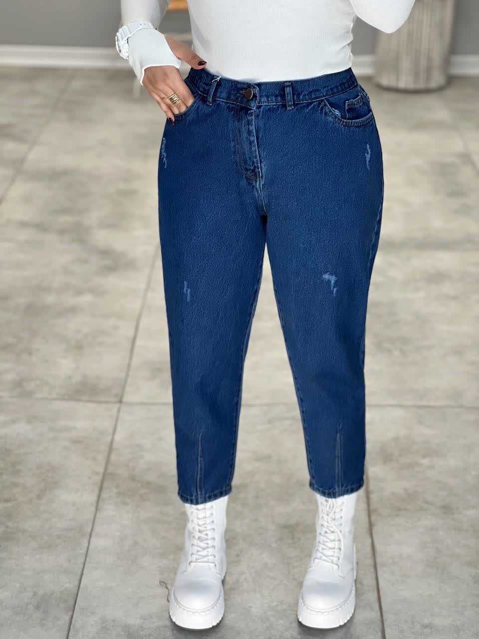 1224-شلوار جین مام آبی