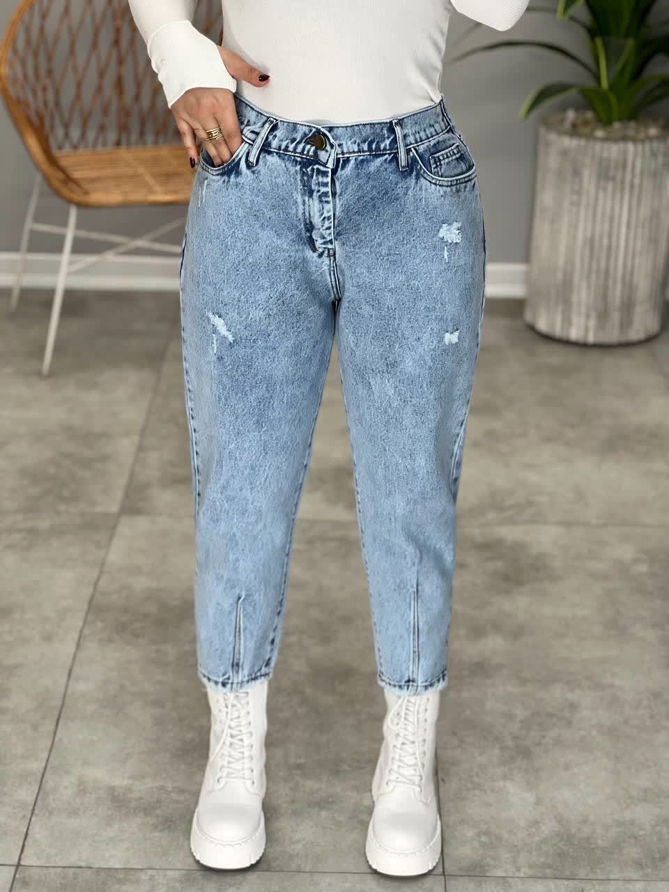 1210-شلوارمام آبی