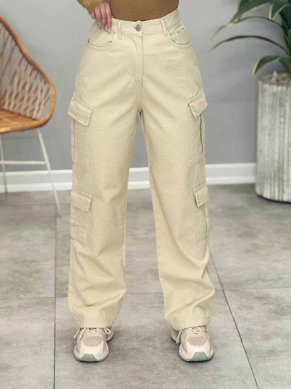 1744-شلوار کتان کارگو