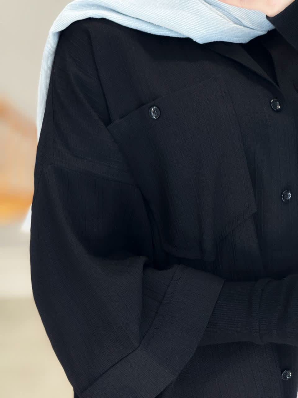 1747-شومیز مانتویی کارینا (ویژه محرم)