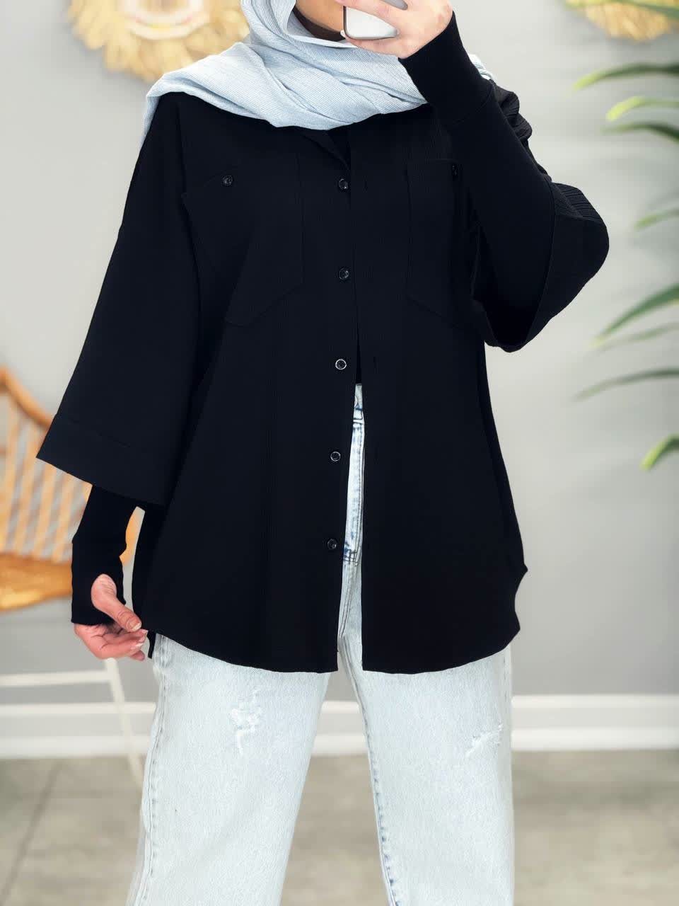 1747-شومیز مانتویی کارینا (ویژه محرم)