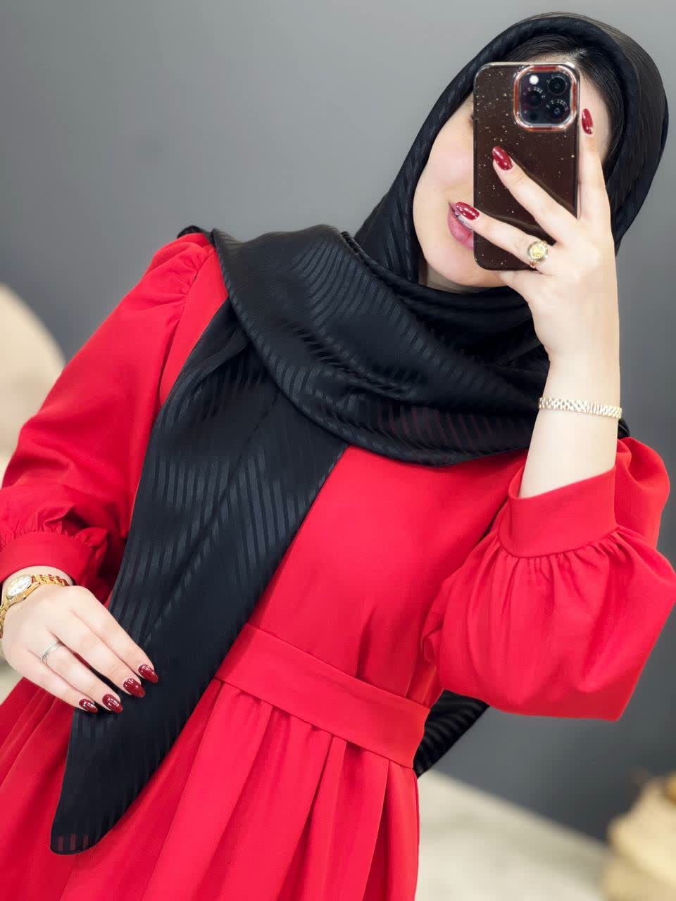 02477-روسری مشکی ژابیز (ویژه محرم)