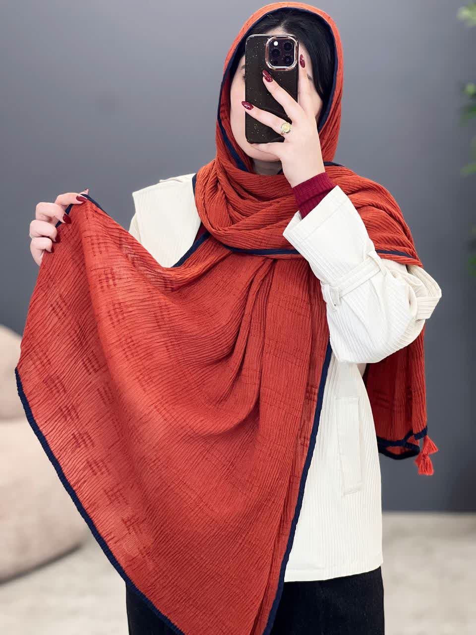 02489-شال منگوله اسکات