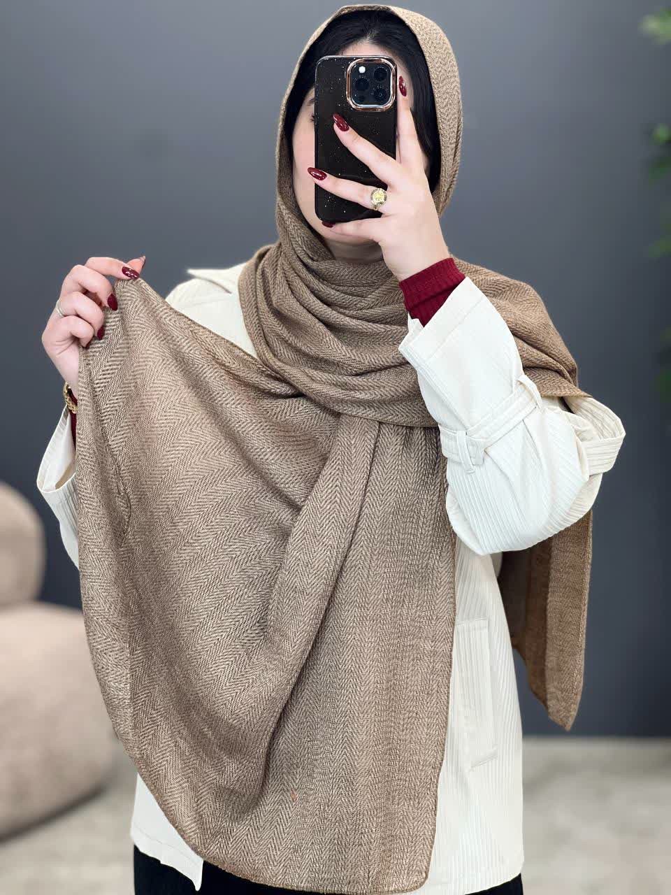 02490-شال نخ پنبه لوزی