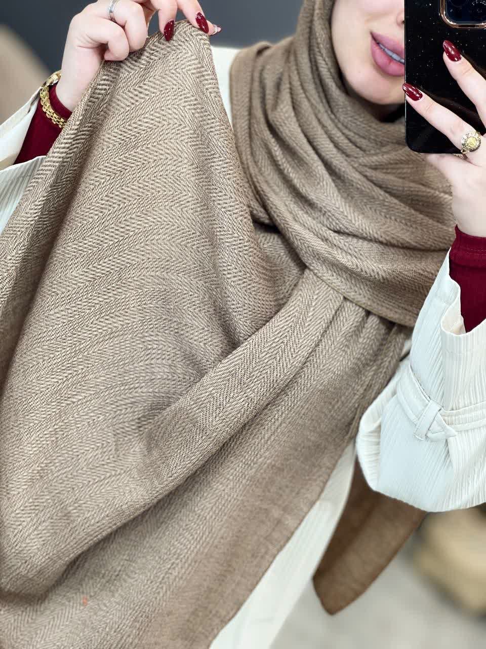 02490-شال نخ پنبه لوزی