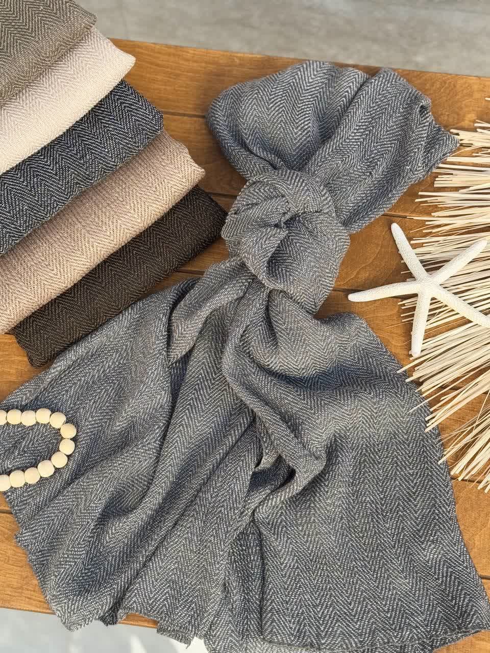 02490-شال نخ پنبه لوزی