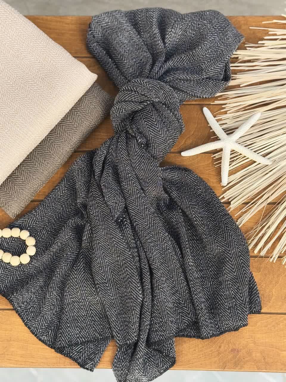 02490-شال نخ پنبه لوزی