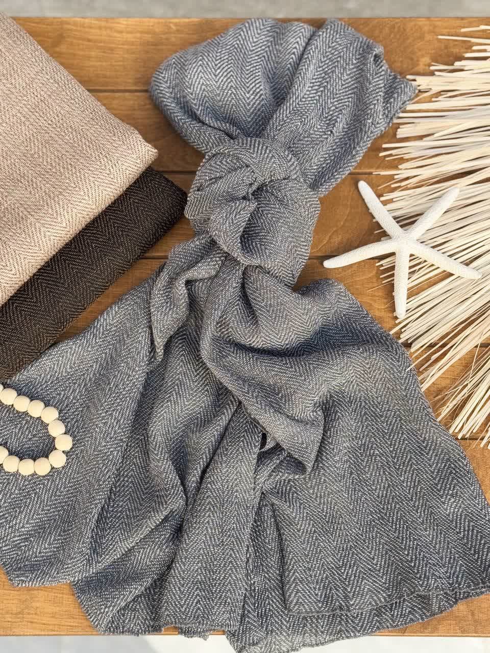 02490-شال نخ پنبه لوزی