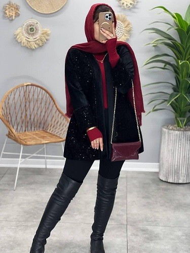 1807_ مانتو مزونی مخمل دایان