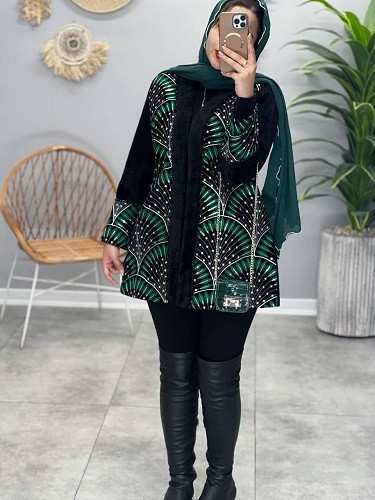 1807_ مانتو مزونی مخمل دایان