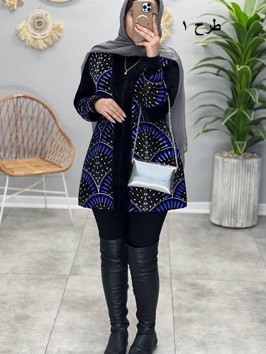 1807_ مانتو مزونی مخمل دایان