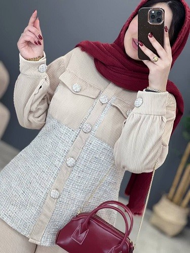 1809- ست شومیز و شلوار آیسان