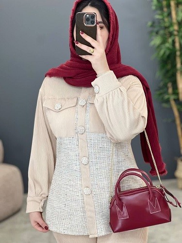 1809- ست شومیز و شلوار آیسان