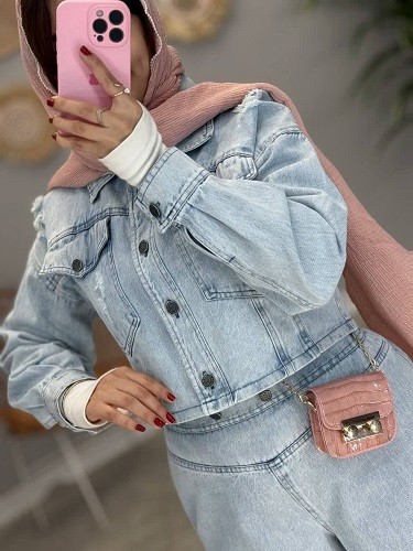 1815-ست کت و شلوار اسپرت جین