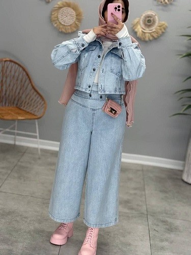 1815-ست کت و شلوار اسپرت جین