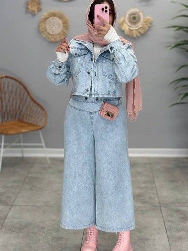 1815-ست کت و شلوار اسپرت جین