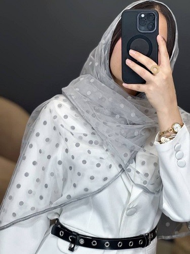 02517-شال خال خالی وارداتی